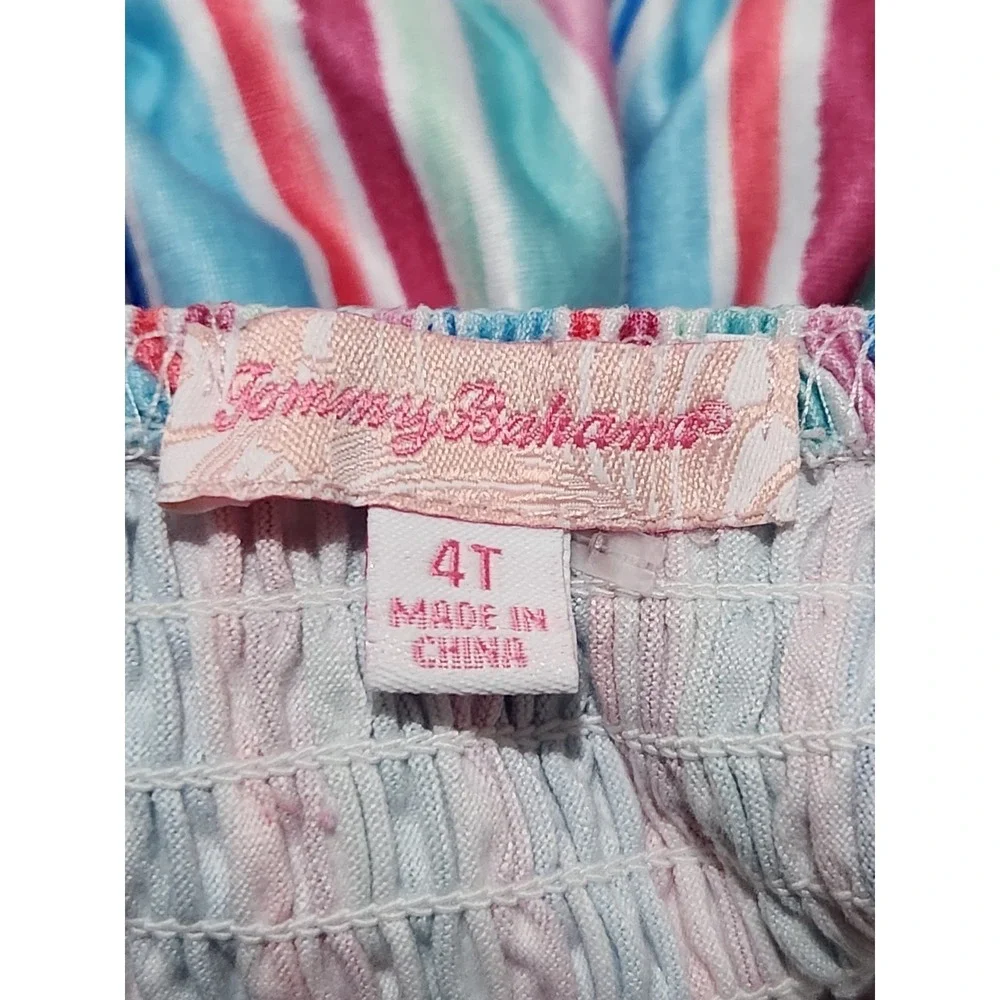 Lot of 2 Girls Dresses Size 4T Tommy Bahama Dress Ruffles Summer Beach Floral - Picture 9 of 10